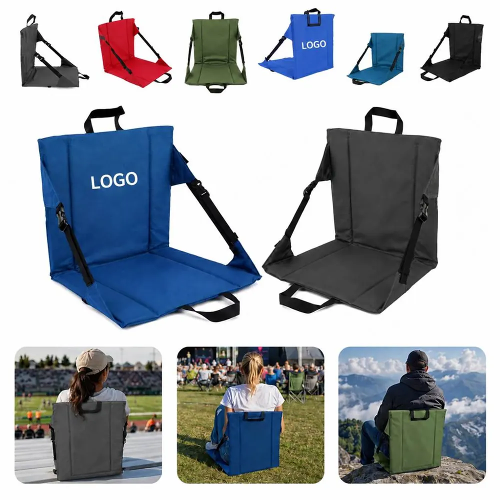 Foldable Oxford Stadium Seat Cushion with Carry Handle