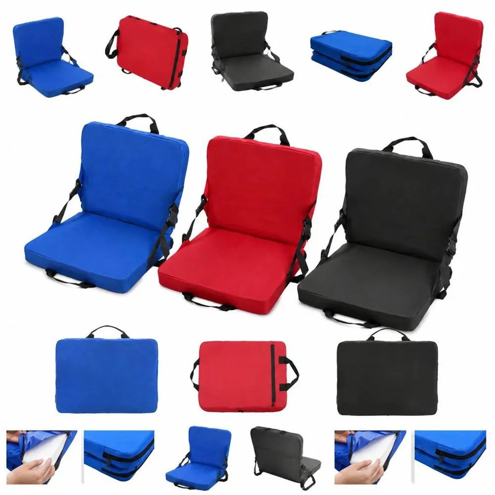 Folding Stadium Seat Cushion with Strap 2