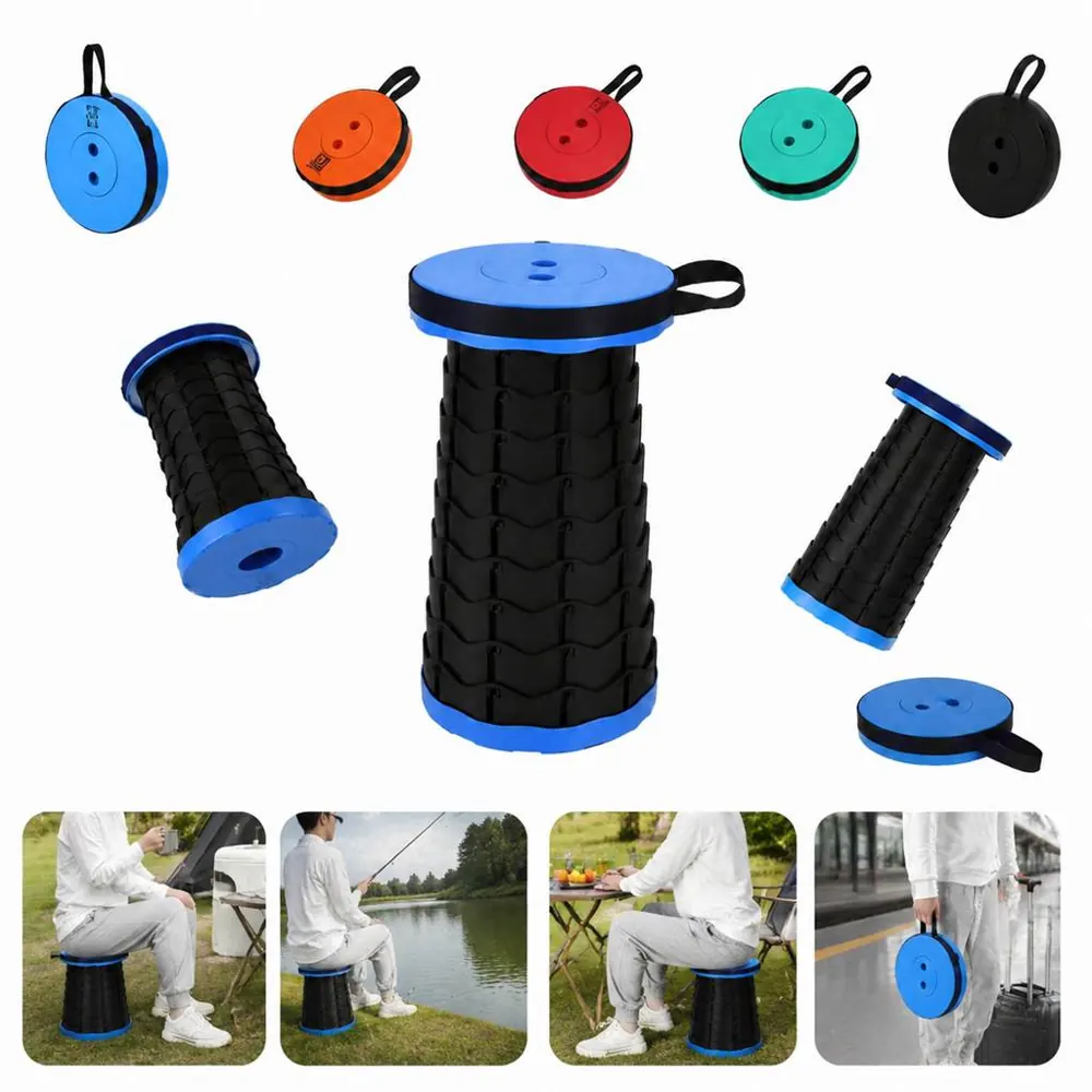 Retractable Outdoor Folding Stool for Camping, Hiking 2