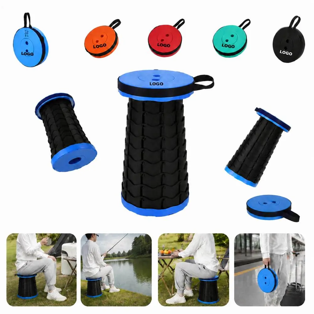 Retractable Outdoor Folding Stool for Camping, Hiking