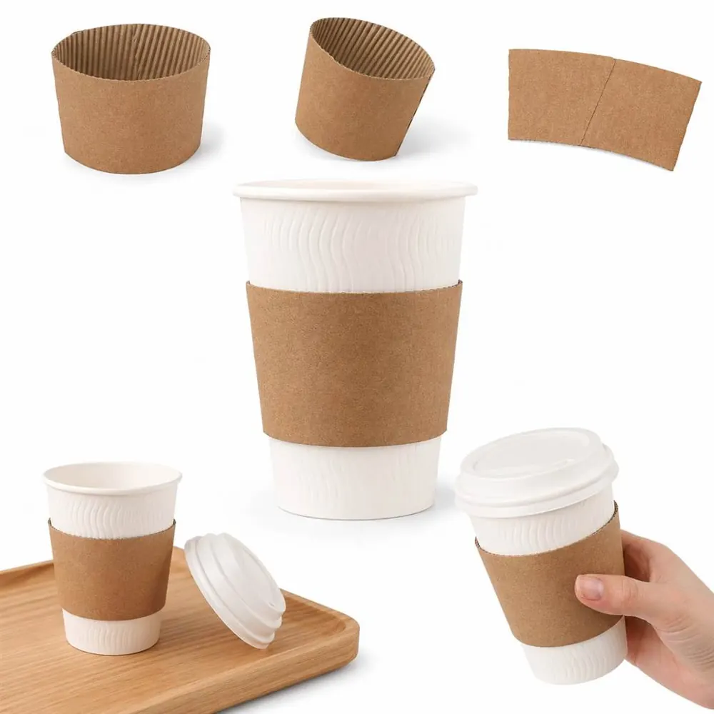 Eco Full Color Custom Paper Coffee Cup Sleeves for Hot 2