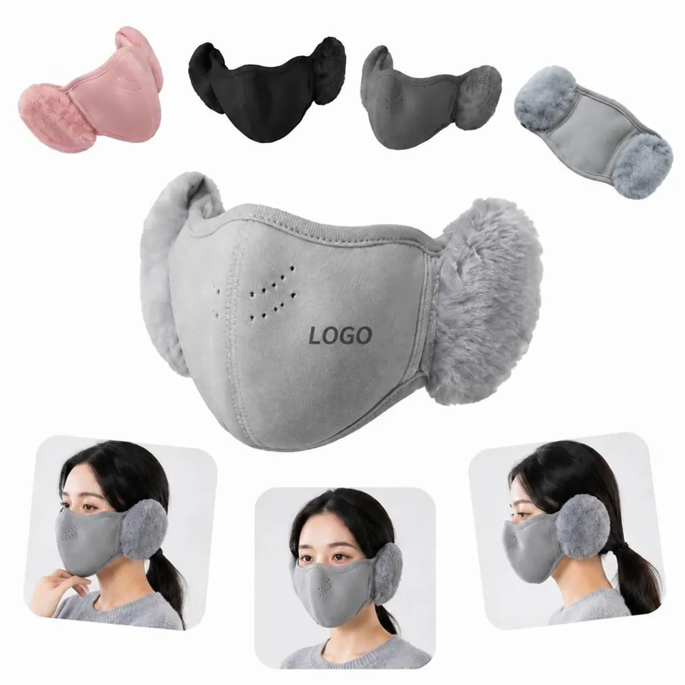 Windproof Fleece Earmuff Mask for Cold Weather Outdoor