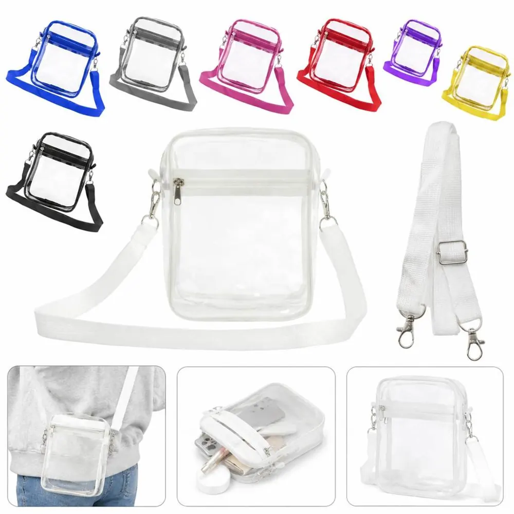 Waterproof Clear Crossbody Bag with Adjustable Strap 2