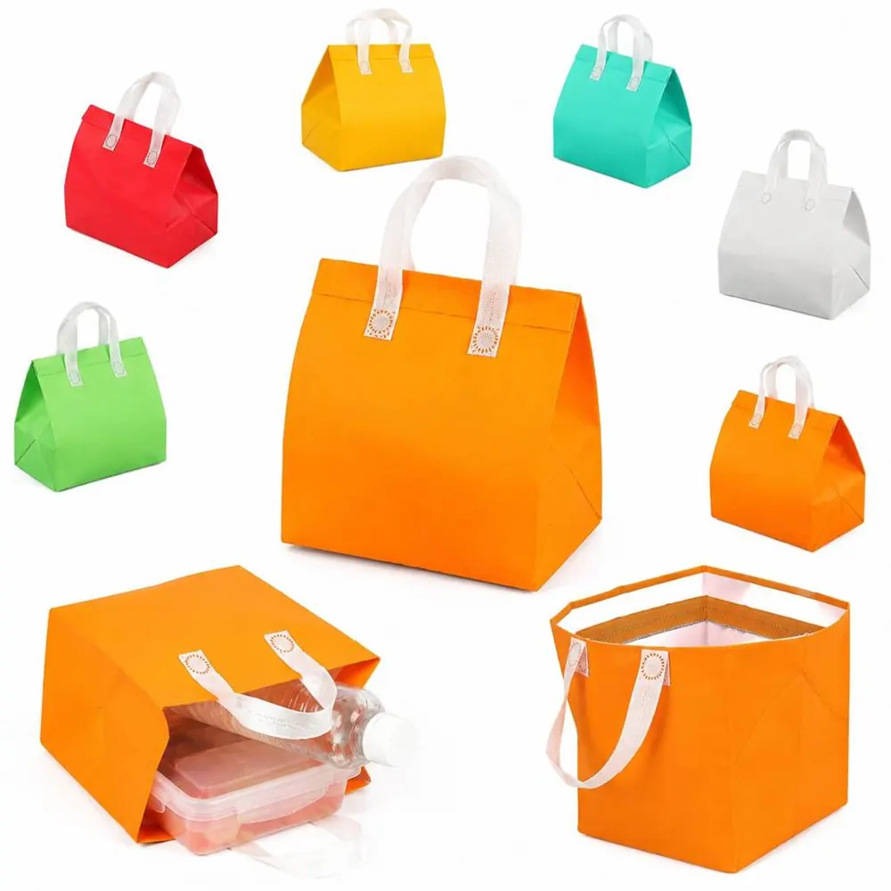 Eco Non-Woven Insulated Food Delivery Bag with Zipper 2
