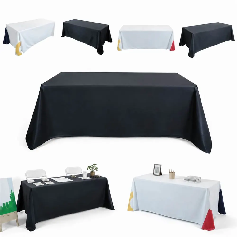 Custom Logo 6ft Tablecloth for Events, Wrinkle-Resistant 2