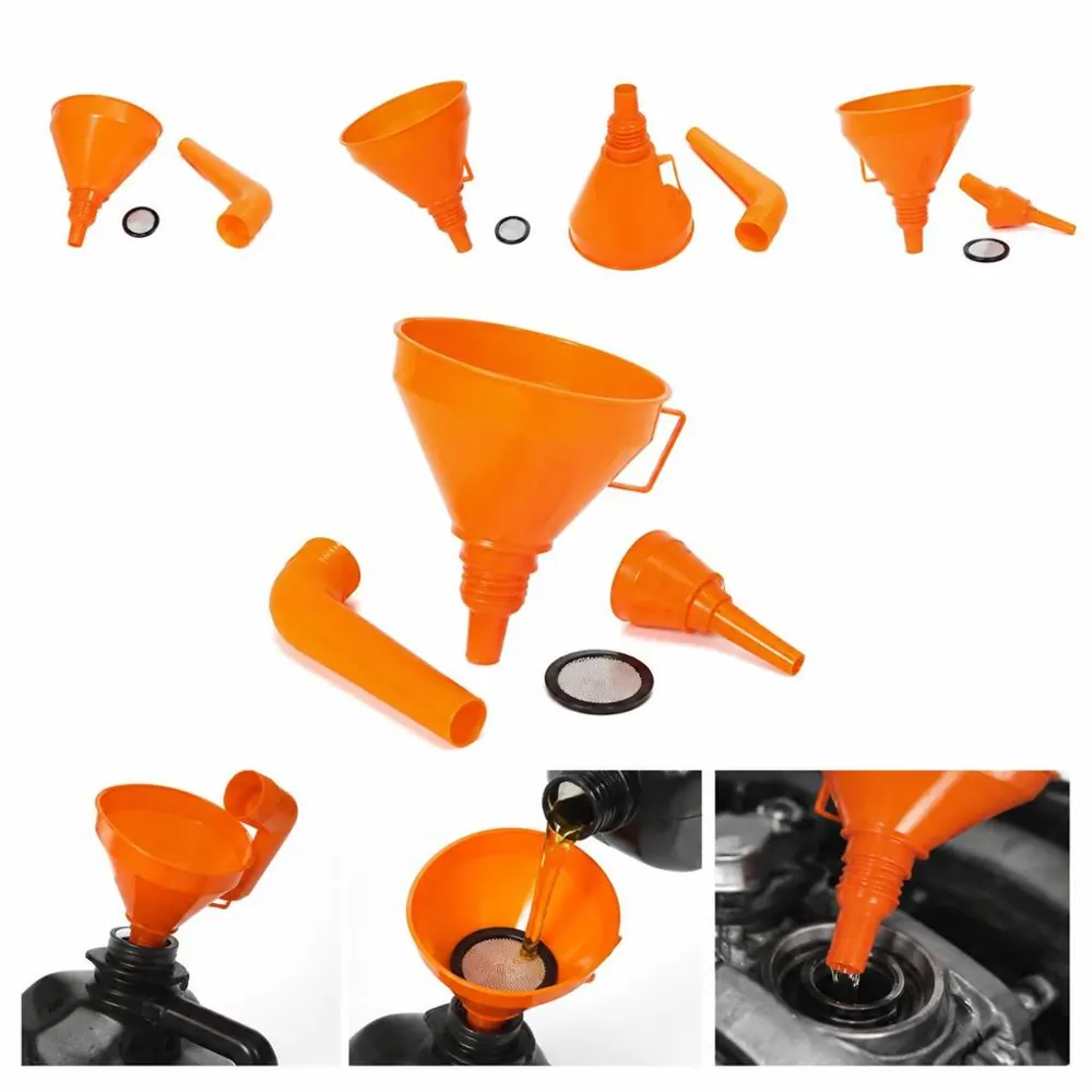Portable Oil-Resistant Auto Fuel Funnel with Flexible Spout 2