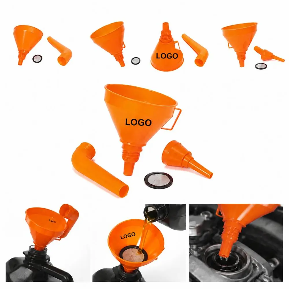 Portable Oil-Resistant Auto Fuel Funnel with Flexible Spout