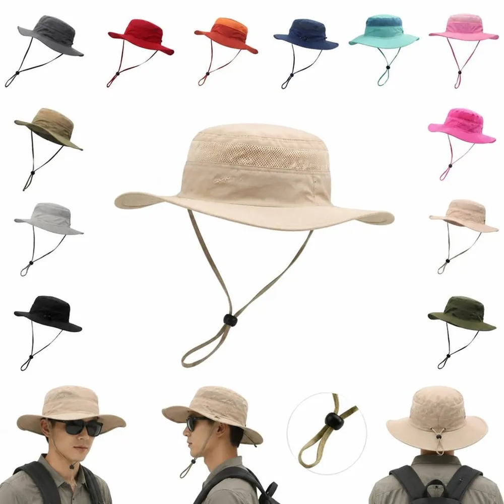Quick-Dry Wide Brim UV Sun Bucket Hat for Outdoor Activities 2