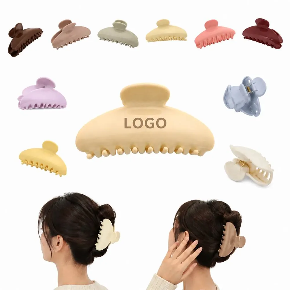 Glossy Hair Claw Clip with Strong Grip for All Hair Types