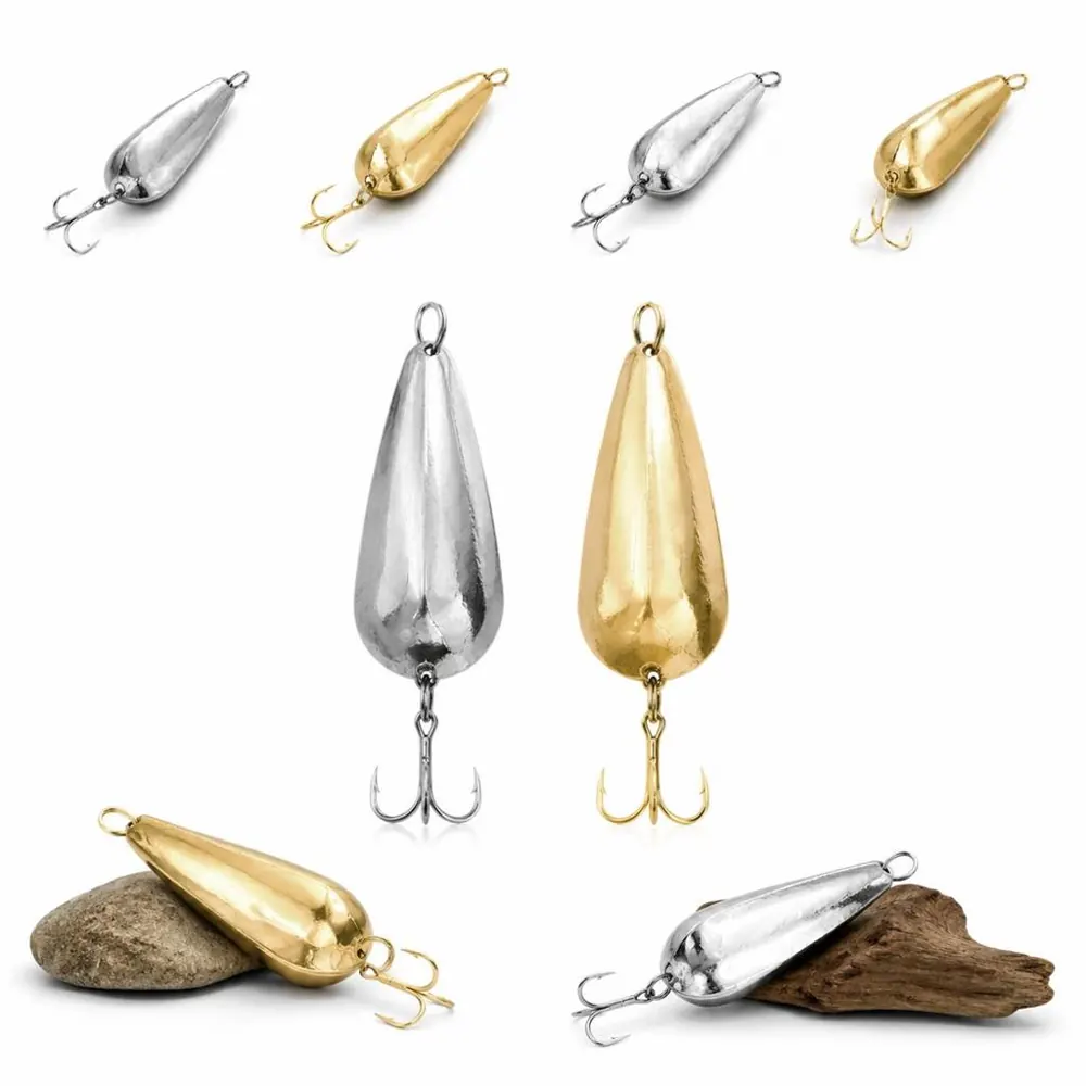 Silver Hammered Metal Spoon Lure for Bass Trout Pike 2