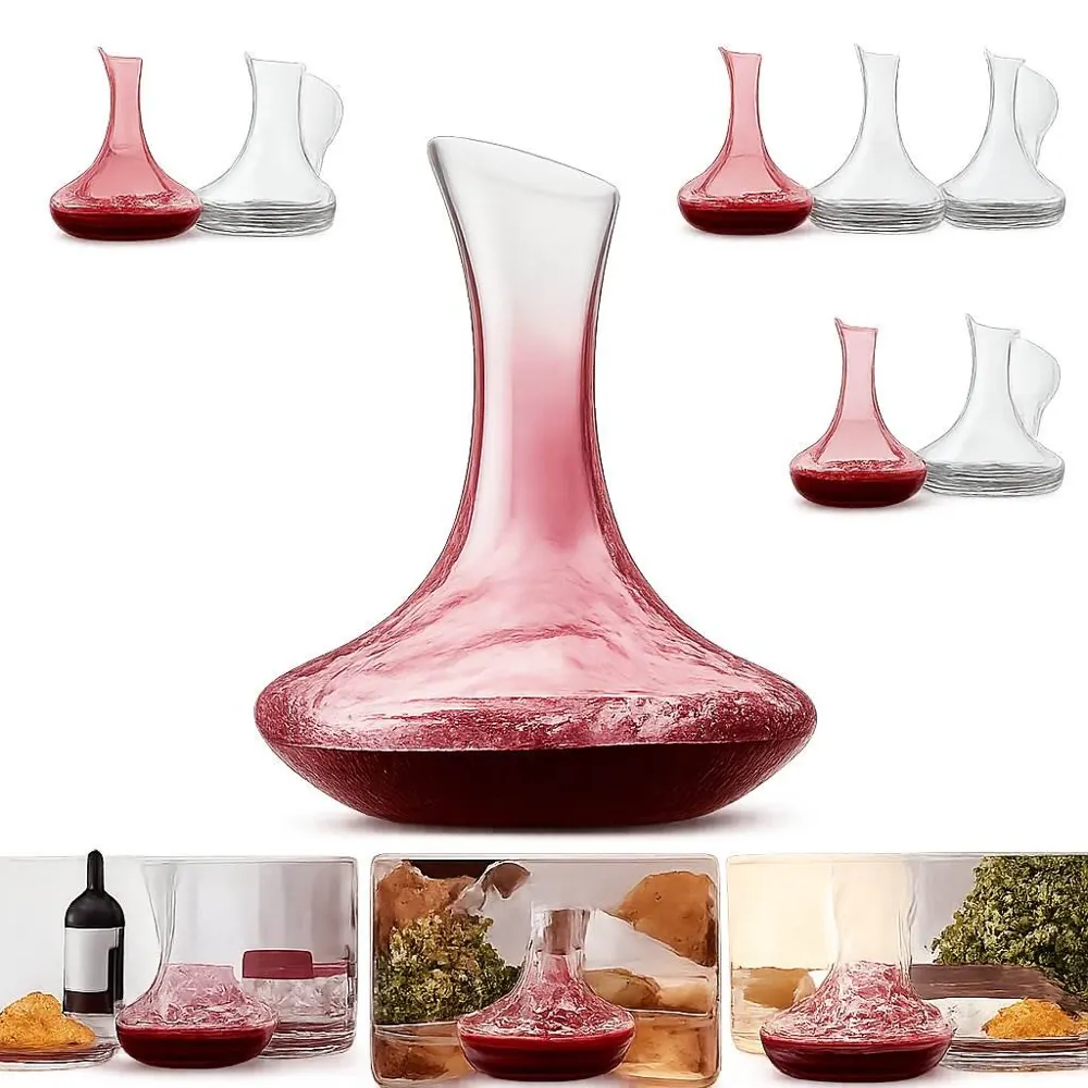 51oz Lead-Free Crystal Wine Decanter Carafe for Aerating 2