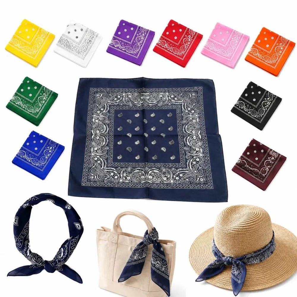 22in Full Color Polyester Square Scarf, Multi-Use Fashion 2