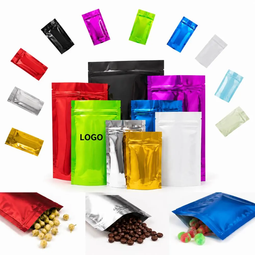Custom Flat Bottom Mylar Bag with High Barrier Resealable