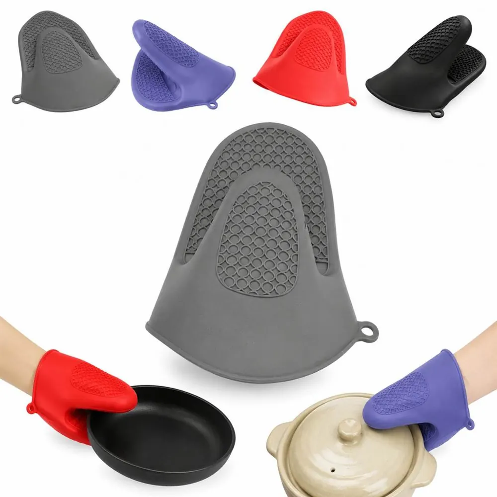 Extended Silicone Oven Mitts with Long Cuff and Pinch Grip 2