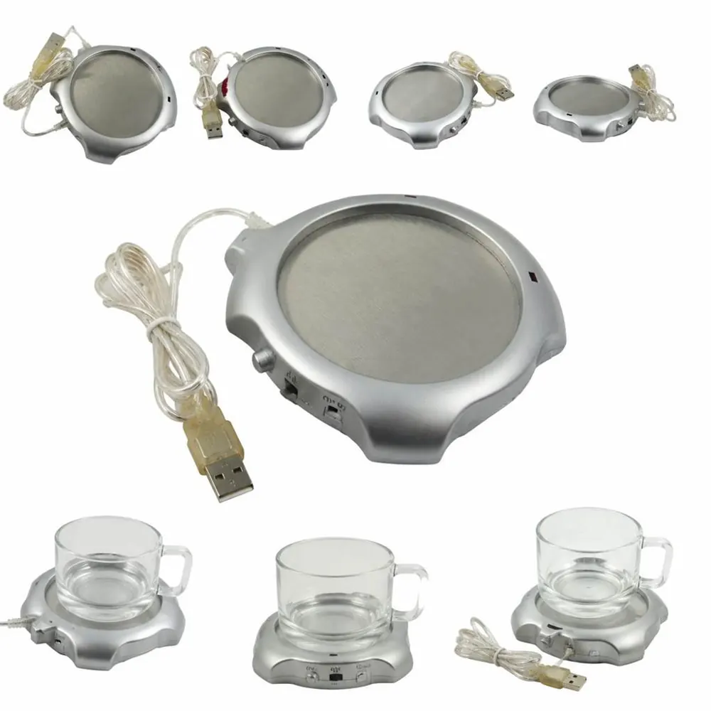 USB Cup Warmer with 4-Port Hub for Coffee & Devices 2