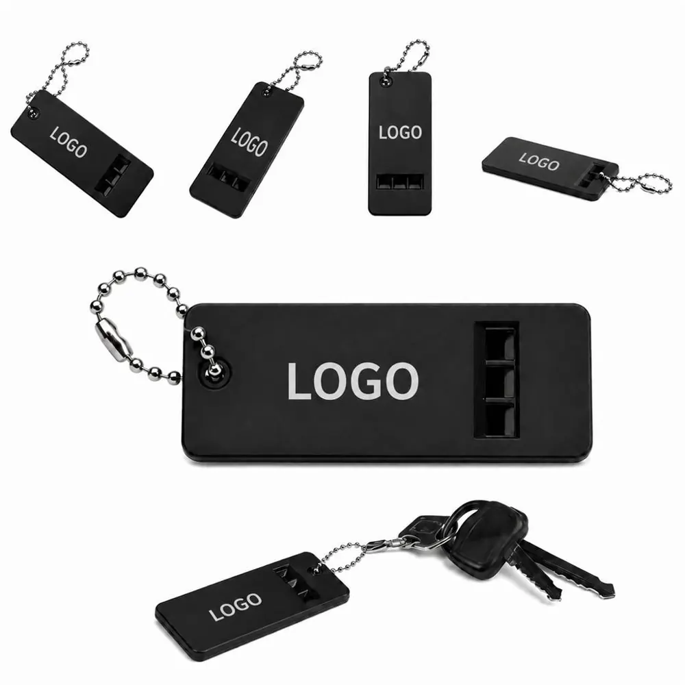 Loud Plastic Emergency Whistle with Keychain for Outdoor
