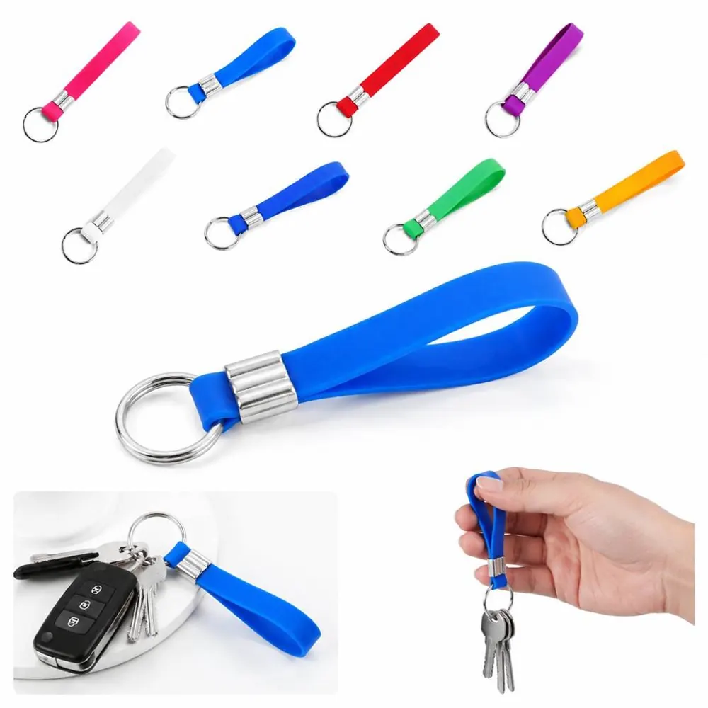 Silicone Wristband Keyring with Adjustable Durable Loop 2