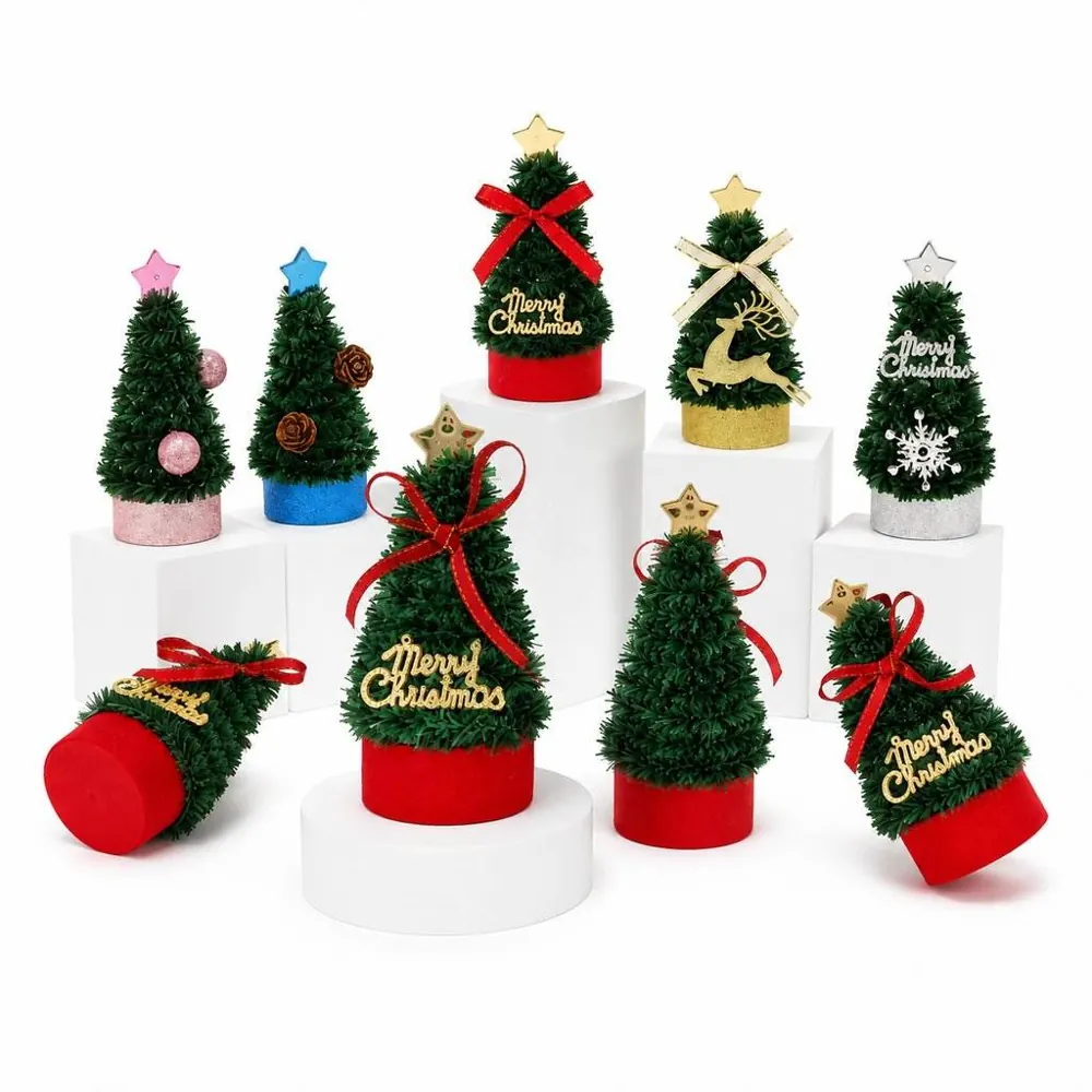 Mini Tabletop Christmas Tree with Star Topper Decor 2