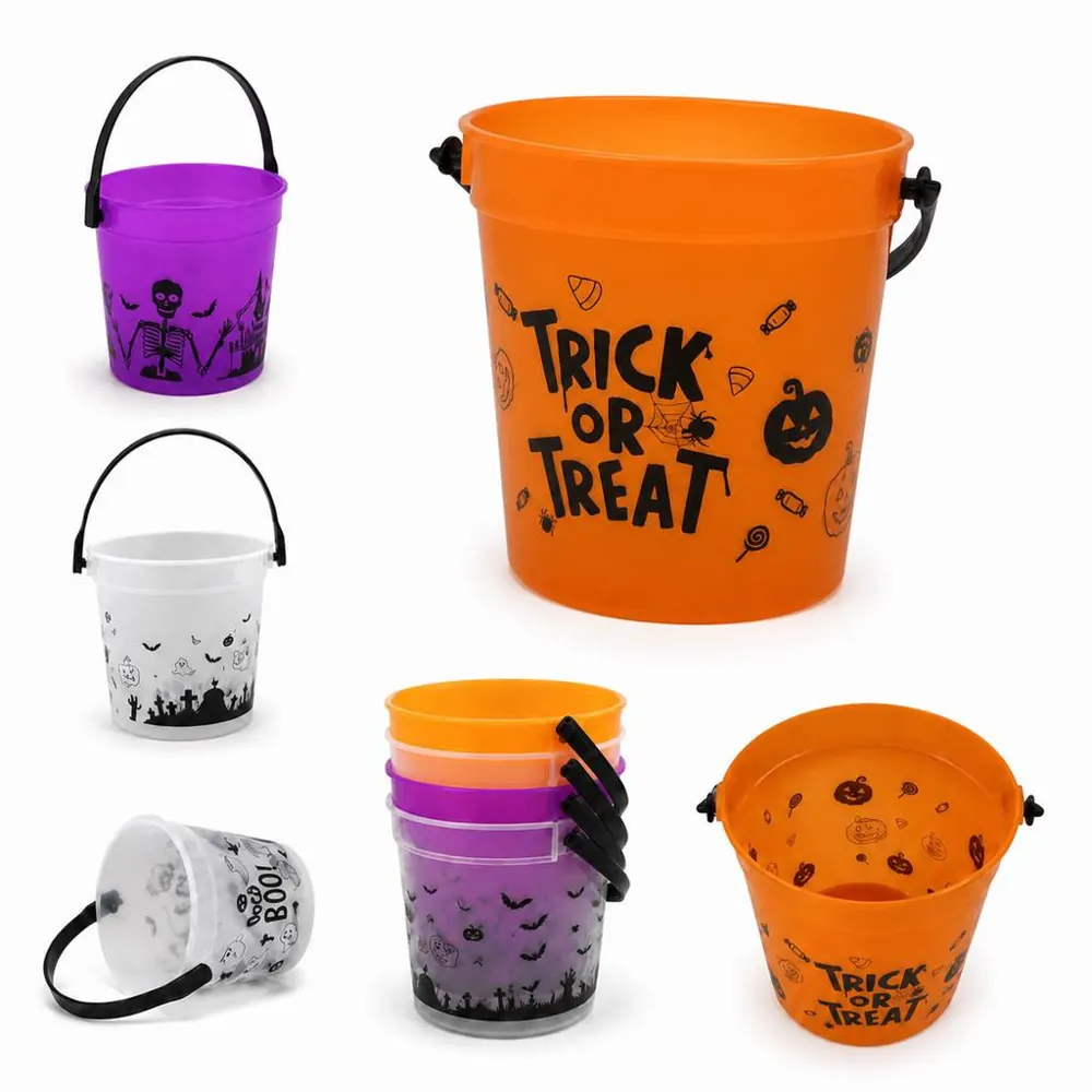 Halloween Candy Bucket with Handle, 34oz for Treats & Snacks 2