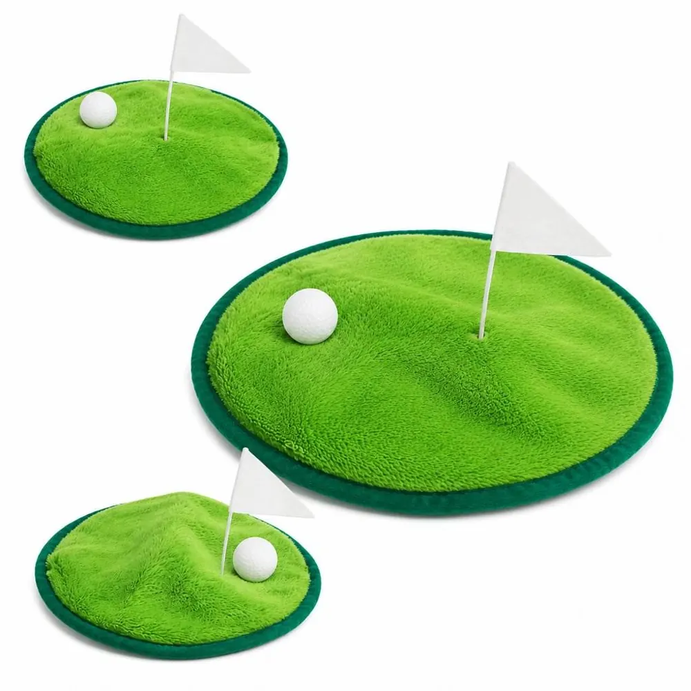 Plush Golf Green Decorative Set with Flags and Balls 2