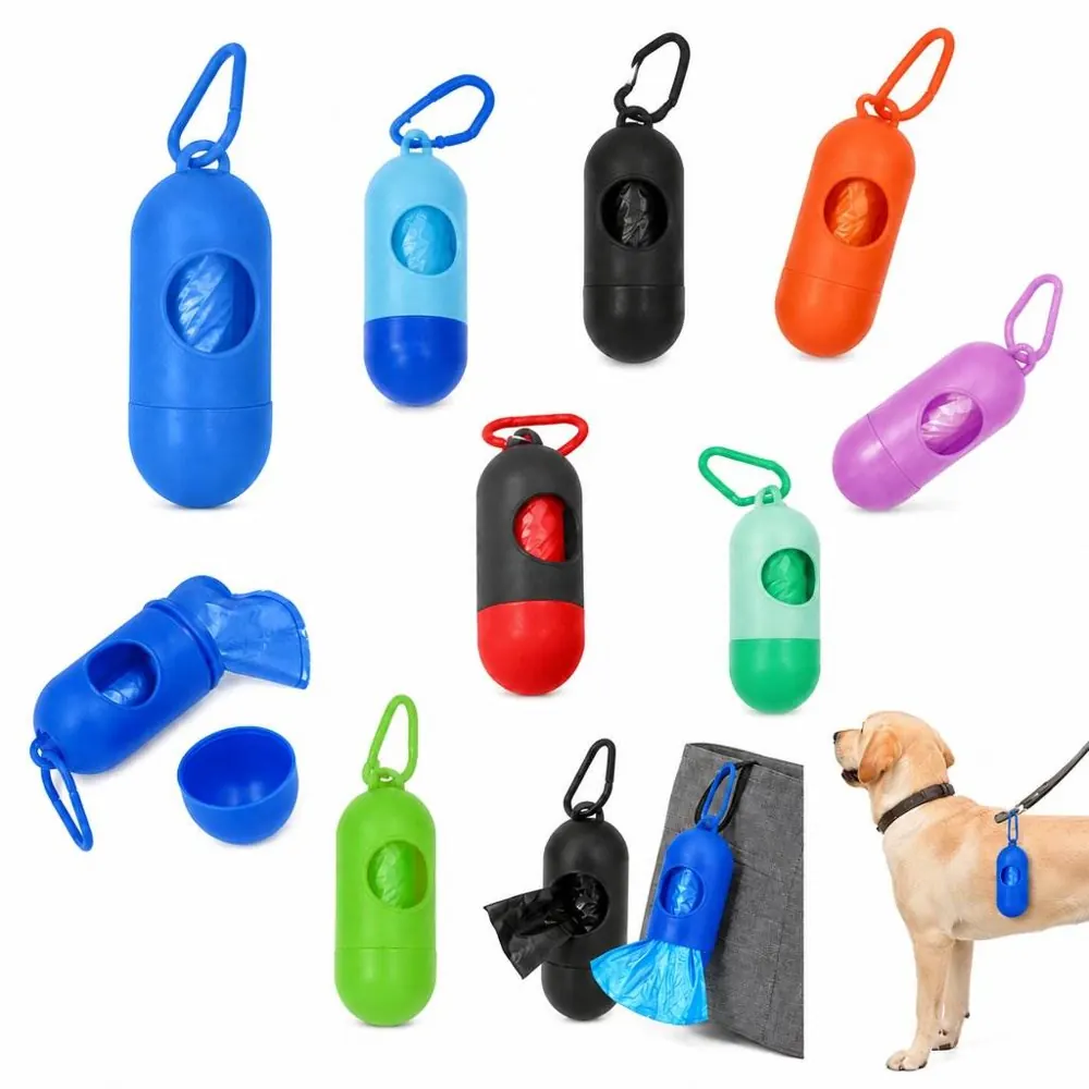 Portable Pet Waste Bag Dispenser with Carabiner Clip 2