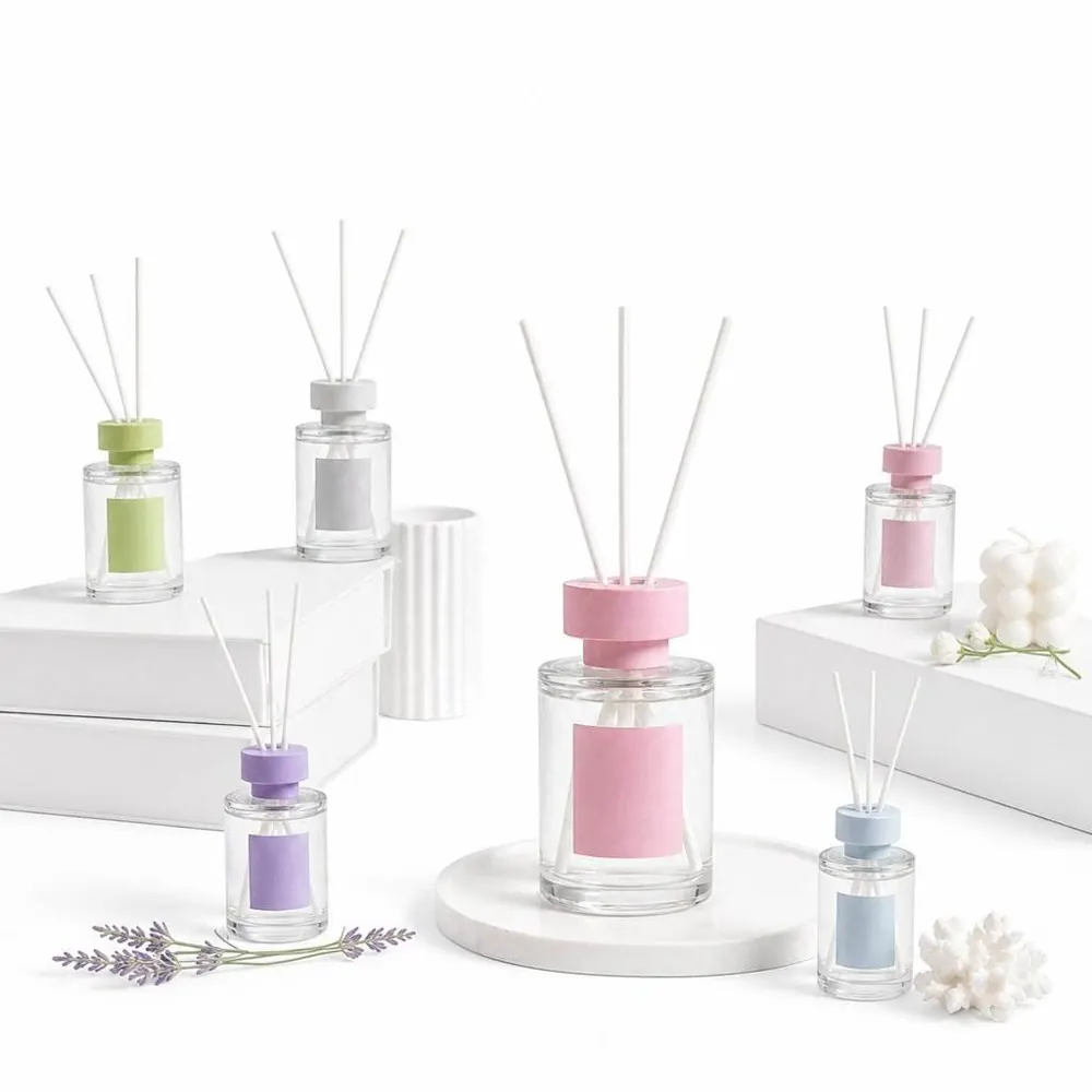Reed Diffuser Set with Rattan Sticks, 5 Color Options 2
