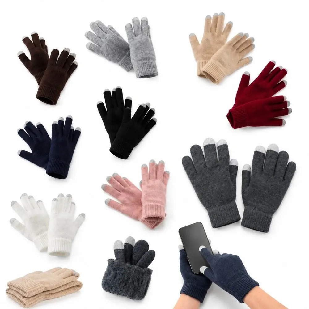 Winter Touchscreen Knit Gloves for Smartphone Use 2