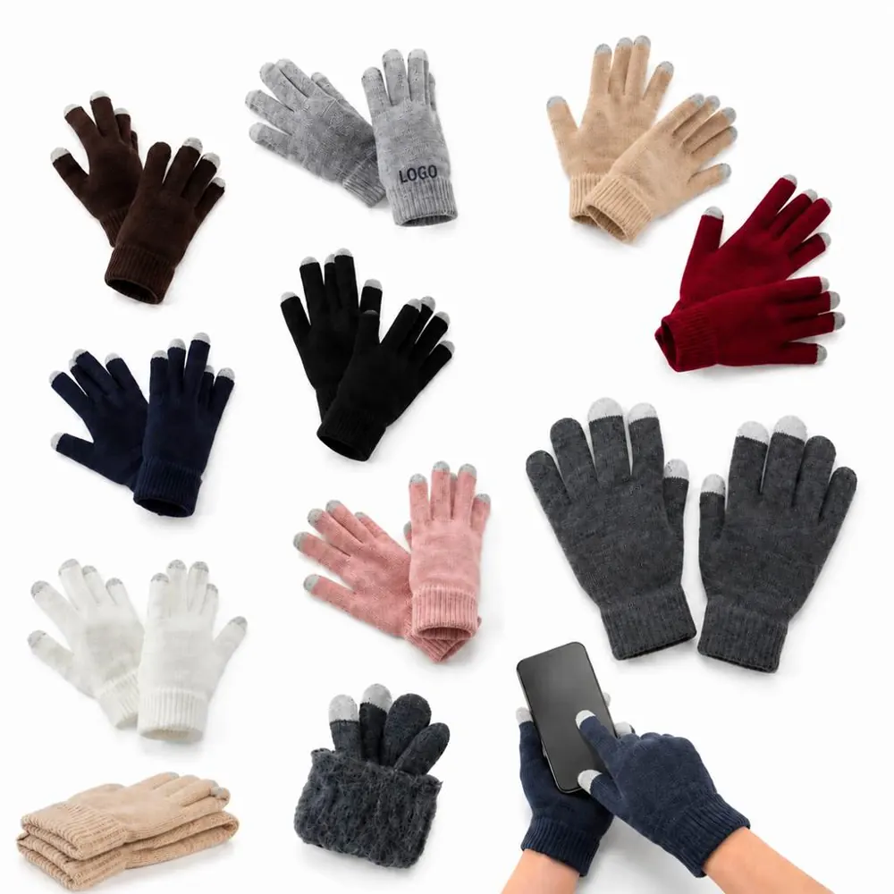 Winter Touchscreen Knit Gloves for Smartphone Use