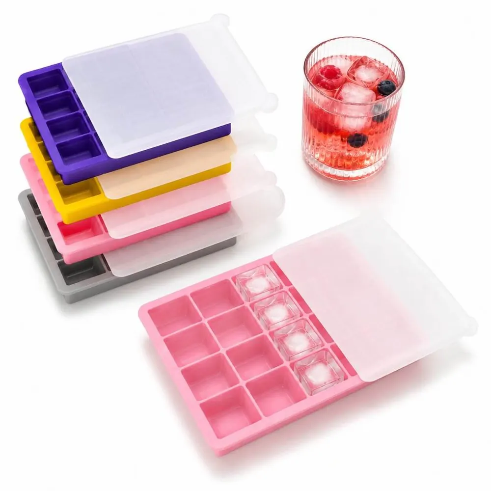 15-Slot Square Silicone Ice Tray for Easy Release 2