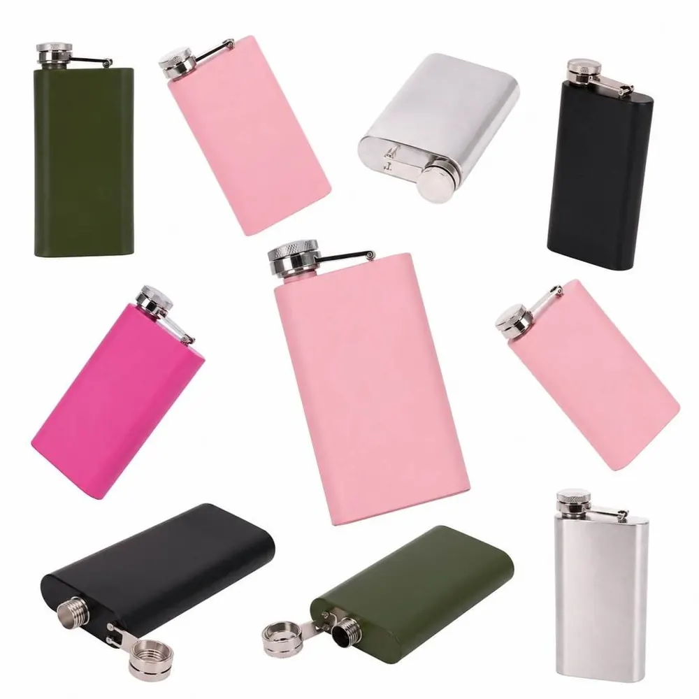 Stainless Steel 5oz Hip Flask with Leak-Proof Screw Cap 2