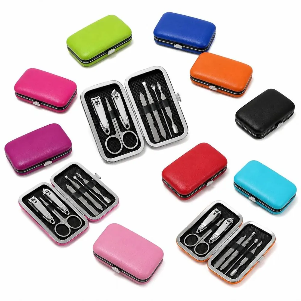7-Piece Portable Manicure Scissors Travel Kit for Nail Care 2