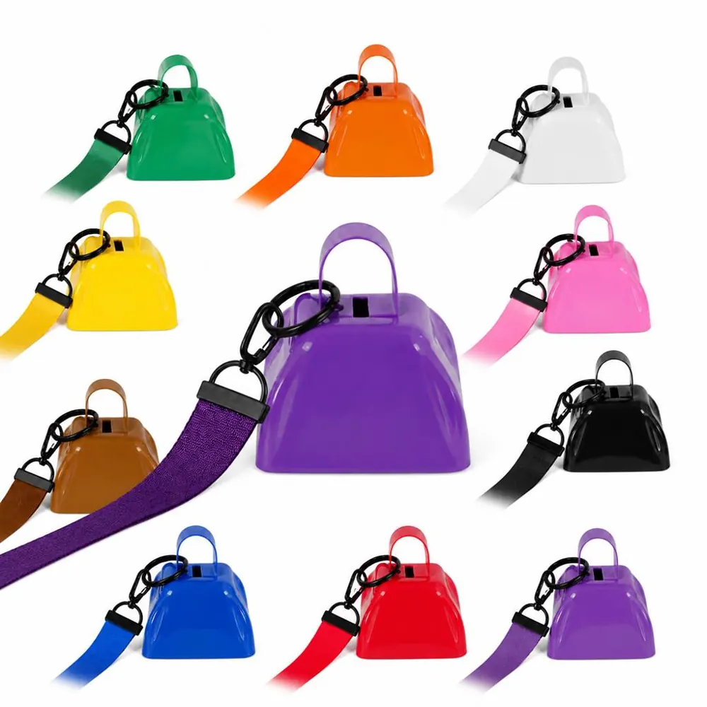 Portable 3-Inch Metal Cowbell Handbell with Grip 2