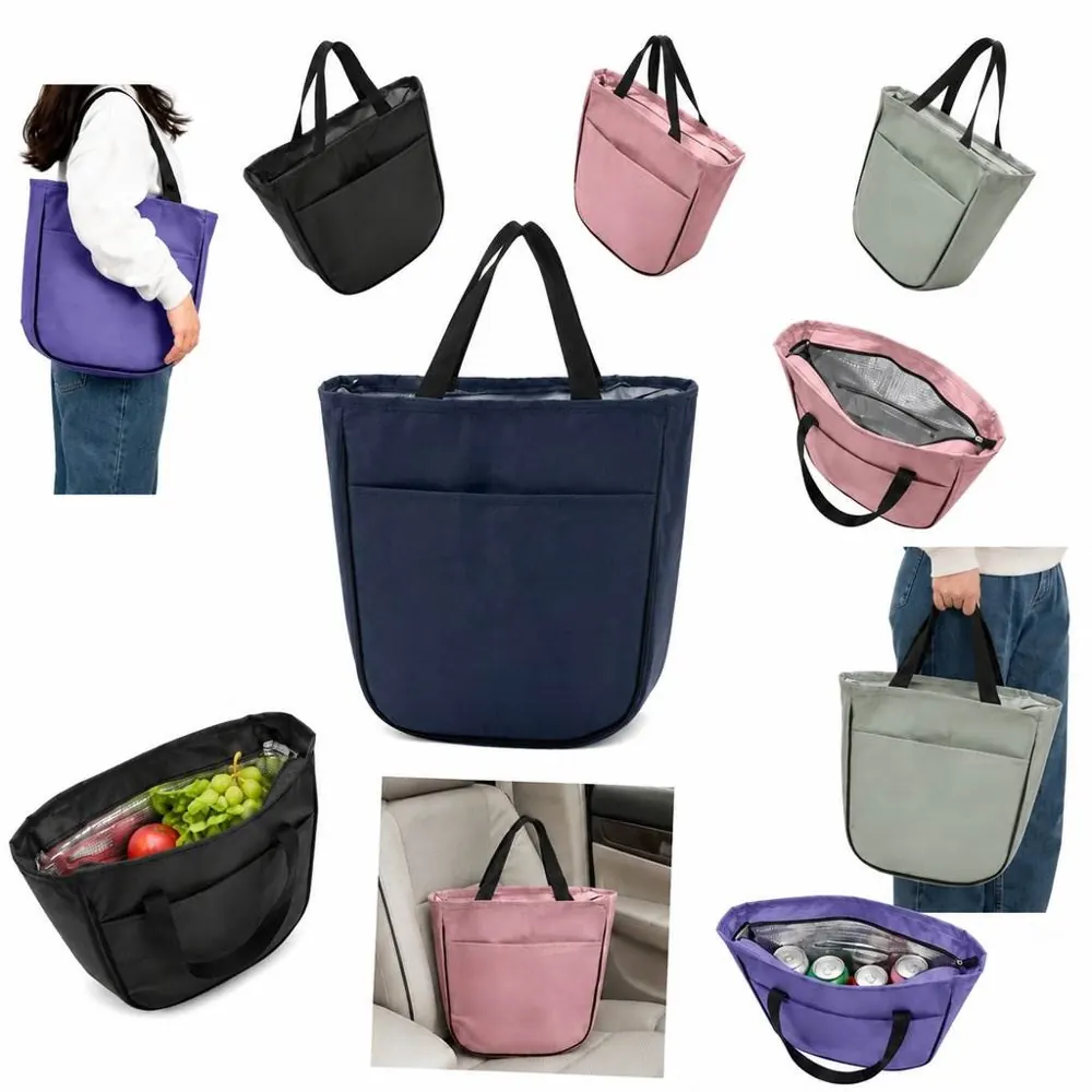 Spacious Insulated Lunch Tote Bag with Multiple Pockets 2