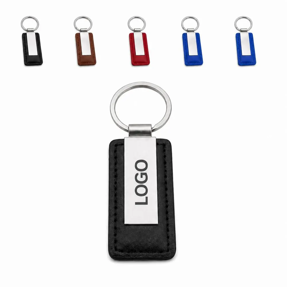Customizable PU Leather Keychain Minimalist Durable