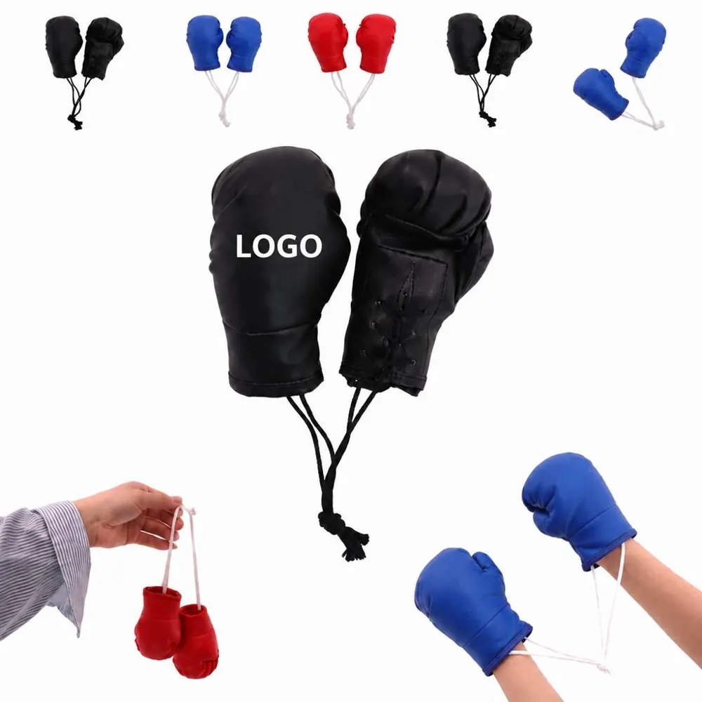 PVC Boxing Glove Keychain Realistic Miniature Decorative
