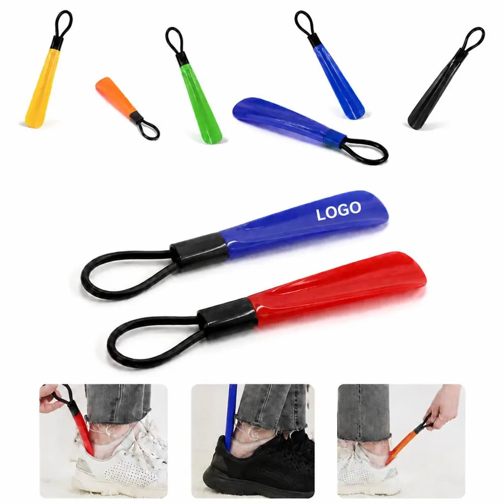 Plastic Shoe Horn with Hanging Loop for Easy Storage