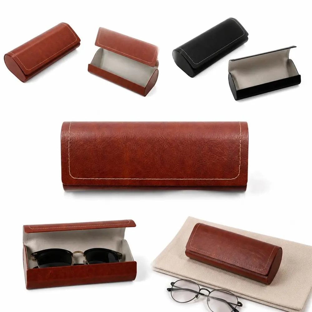 Minimalist PU Leather Glasses Case with Soft Lining 2