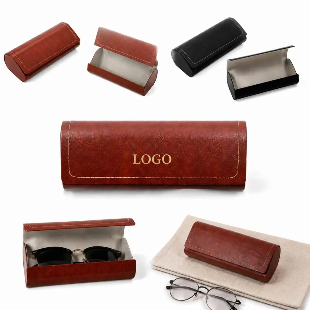 Minimalist PU Leather Glasses Case with Soft Lining