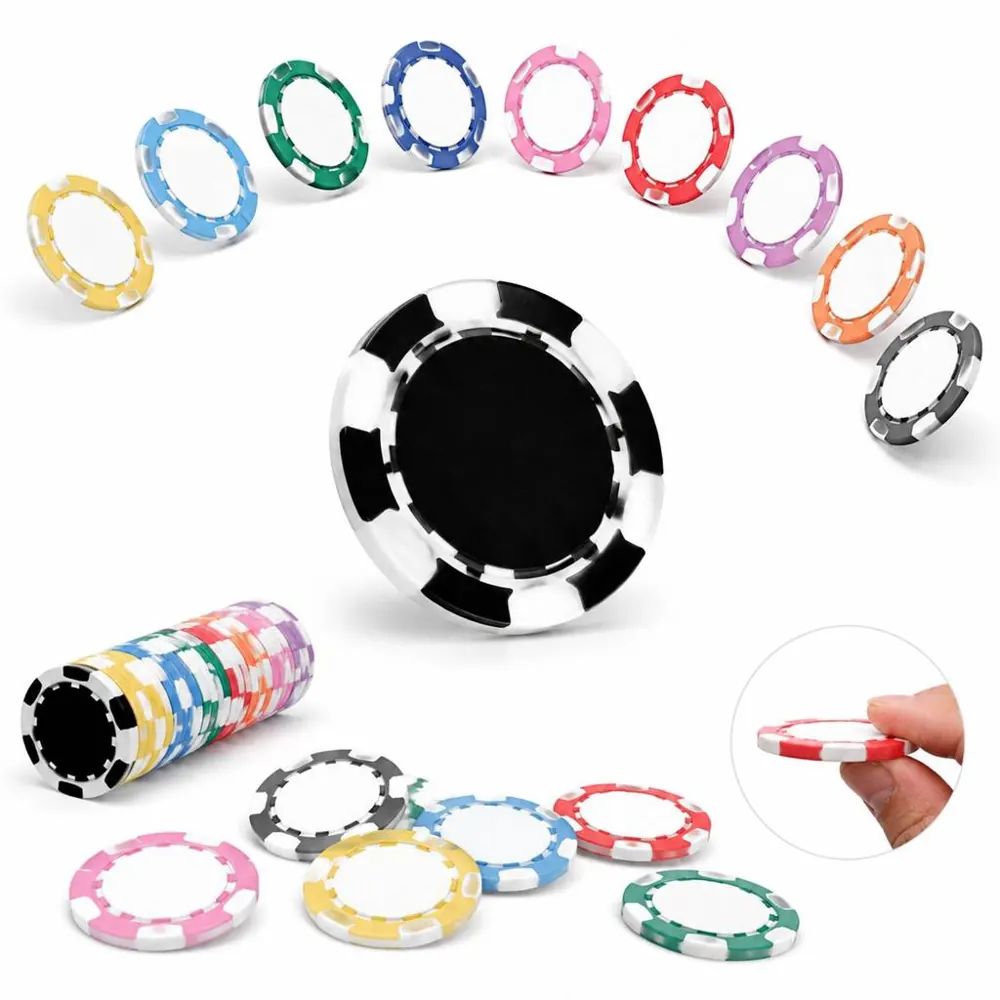 ABS Striped Iron Core Poker Chip, Lightweight Casino Set 2
