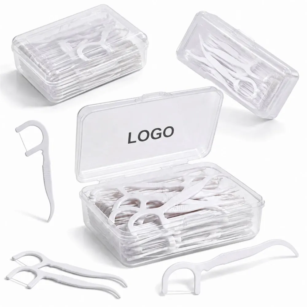 Flat Floss Sticks 50-Pack, Disposable Dental Picks