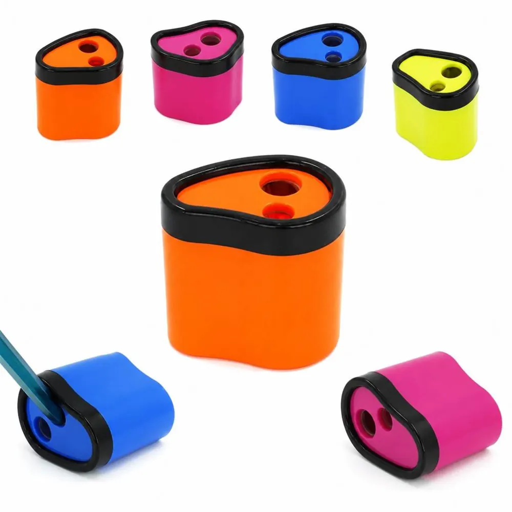 Dual Hole Pencil Sharpener Drop-Shaped for Standard 2