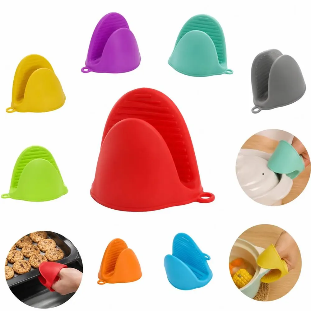 Silicone Mini Oven Mitts Heat Resistant Pinch Grip Pot 2