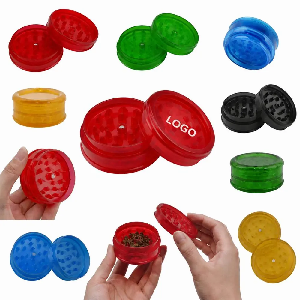Mini Plastic Herb Grinder with Sharp Teeth for Fine Grinding