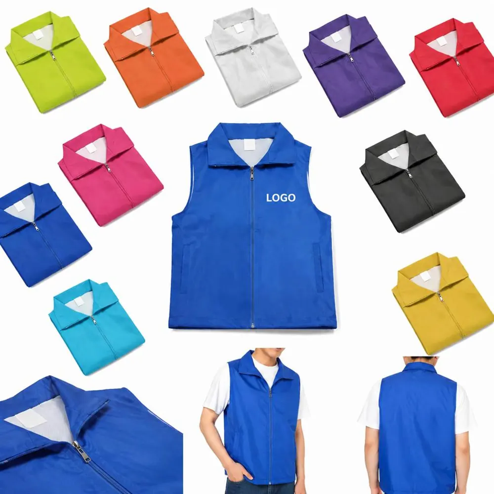 Customizable Unisex Volunteer Activity Vest with Pockets
