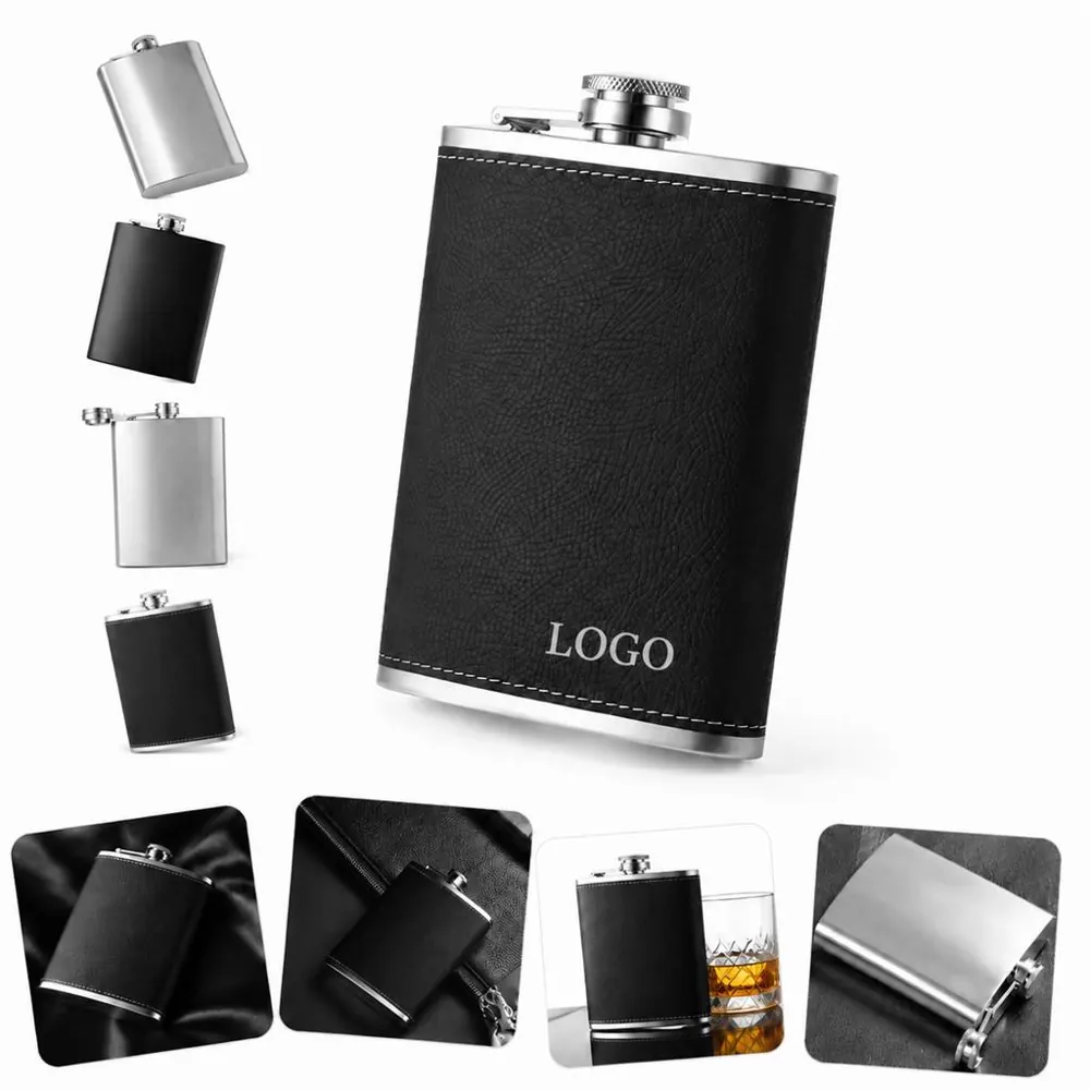 8 oz Stainless Steel Hip Flask, Leak-proof Portable