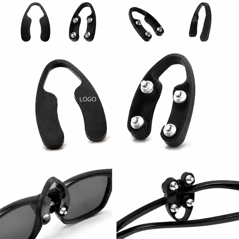 Anti-Slip Glasses Nose Pads with Silicone Grips & Metal Clip