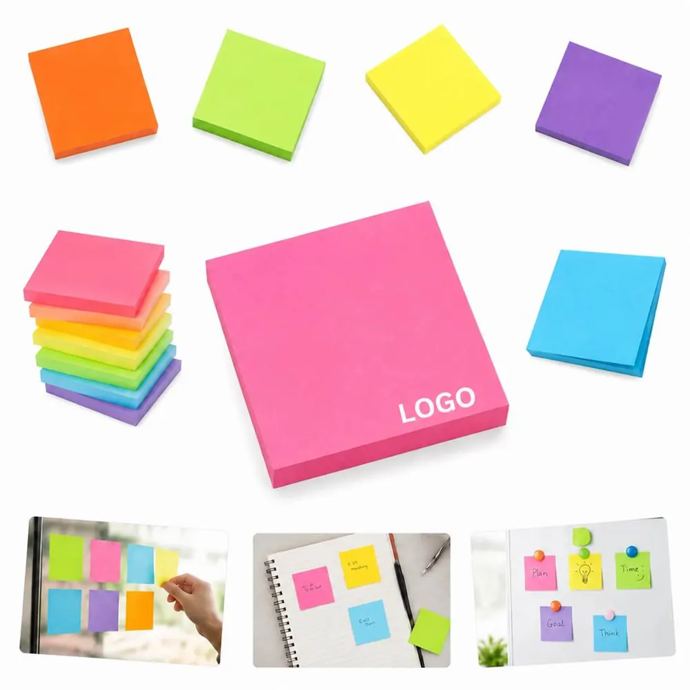 Custom Adhesive Note Pad, Repositionable Sticky Notes