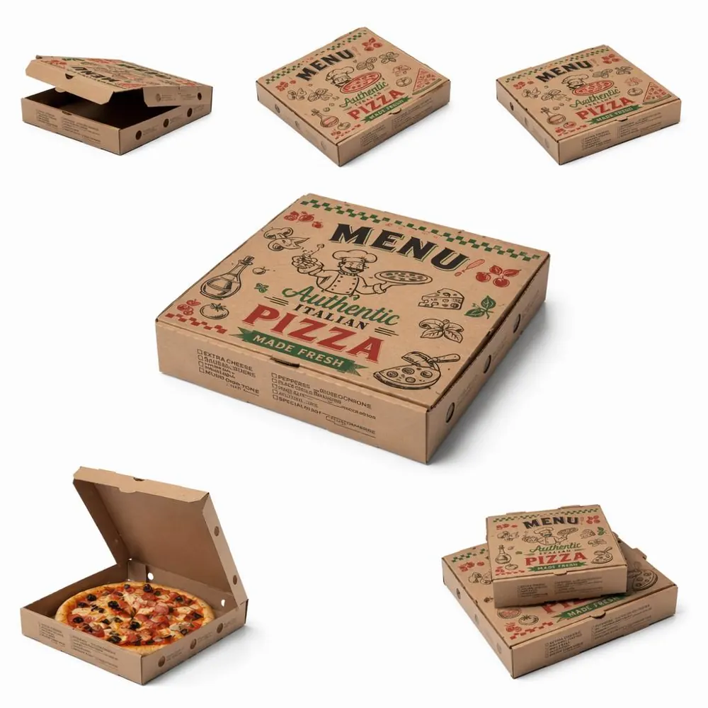 Custom 12 Inch Pizza Box, Grease-Resistant Corrugated 2