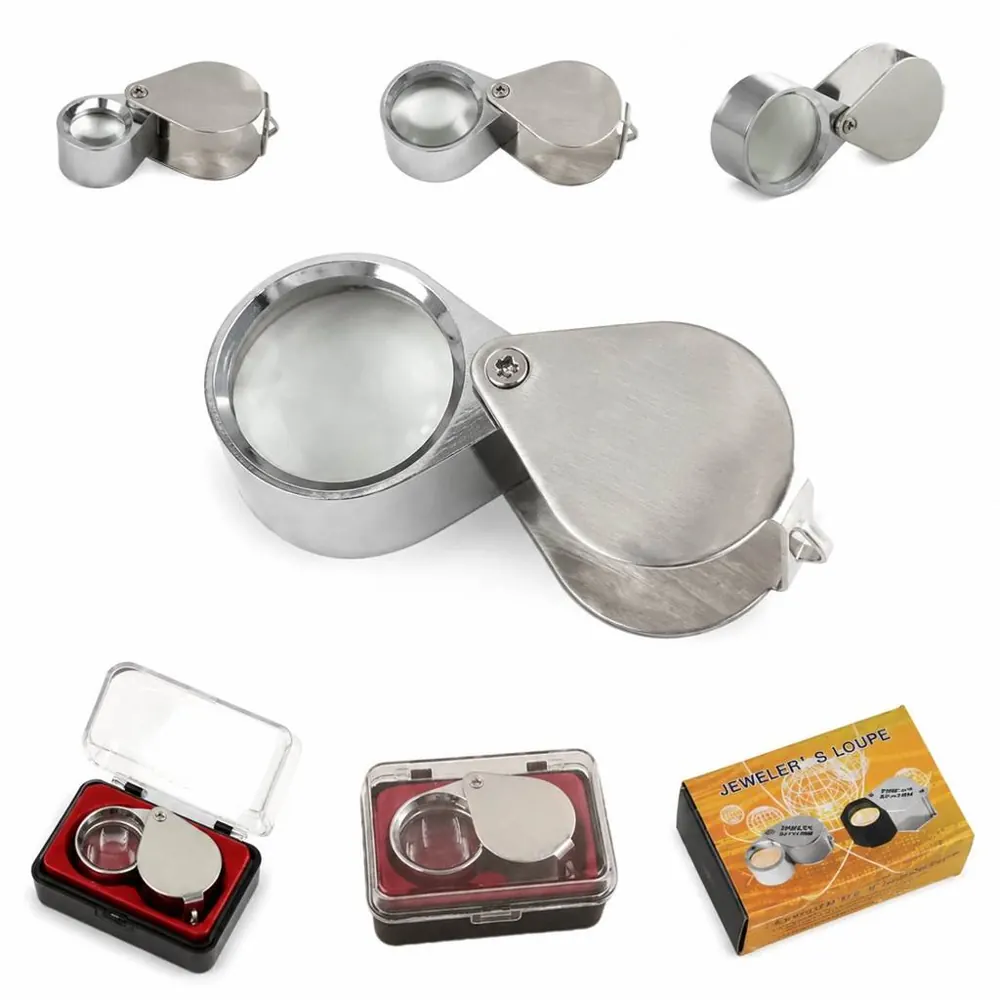 Folding Jewelry Magnifier 10X-30X Adjustable Metal Loupe 2
