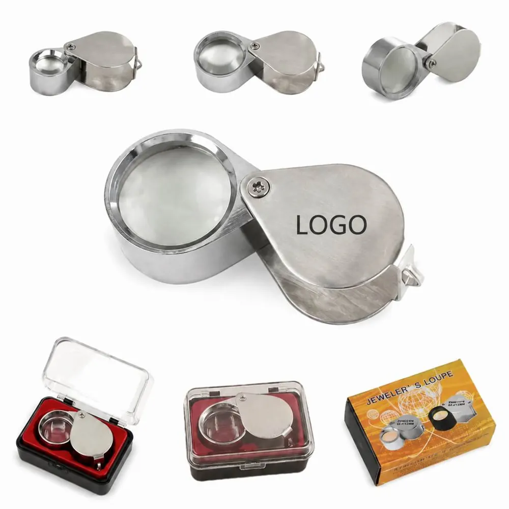 Folding Jewelry Magnifier 10X-30X Adjustable Metal Loupe